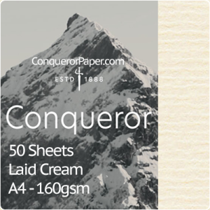 SMALL PACK - TINT:Cream, FINISH:Laid, PAPER:160gsm, SIZE:A4-210x297mm, QTY:50Sheets, WATERMARK:No